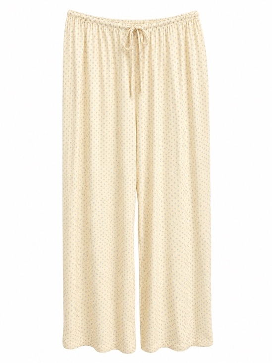 Sincerly Jules Pants - Sincerely Jules Lounge Pants Sz Medium Cream Blue Ditsy Floral Drawstring NWOT